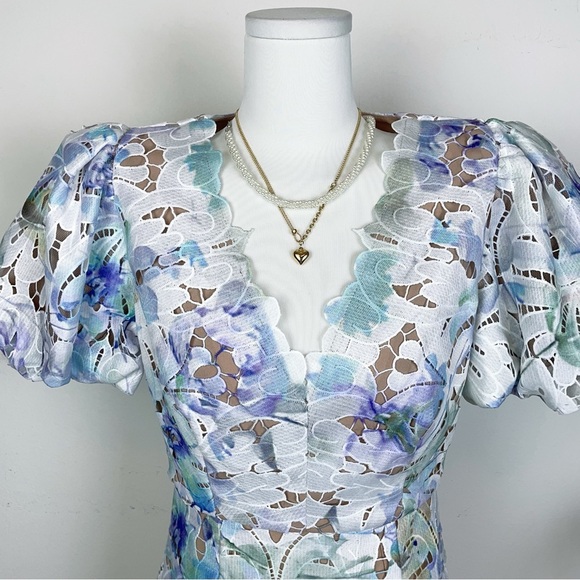 Elliatt Seville Lace Mini Dress in Spring Multi - Picture 6 of 11